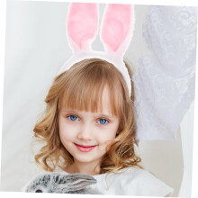 3 pezzi Cerchietto per capelli con orecchie di coniglio, fiocchi adorabili, cerchietto in peluche, coda di coniglio, accessorio per feste