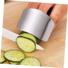 Verstelbare vingerbeschermers van roestvrij staal voor het snijden van voedsel, 4 stuks vingerbeschermers, keukenhulpmiddel