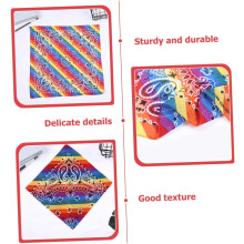 3er-Pack Regenbogen-Radschals, quadratisch, 100 % Baumwolle, farbenfrohes Multifunktions-Sportstirnband