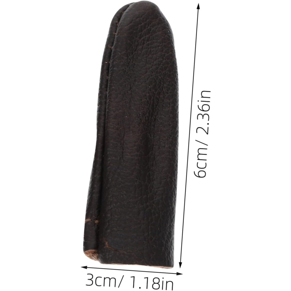 Hkhbjs 36Pcs Portable Cowhide Finger Protectors Finger Cots For Sewing And Diy Practical Guards