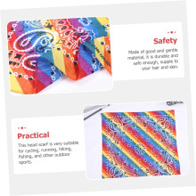 3er-Pack Regenbogen-Radschals, quadratisch, 100 % Baumwolle, farbenfrohes Multifunktions-Sportstirnband