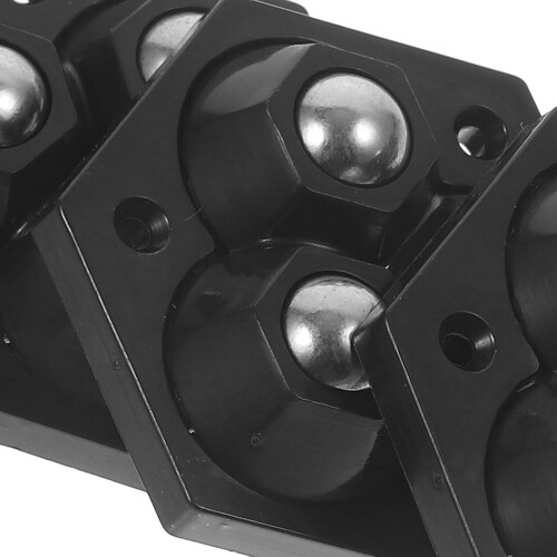 4 mini ruote piroettanti autoadesive con doppi cuscinetti a sfera, nere, robuste e di piccole dimensioni 1