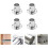 Support de tringle à penderie à bride, 4 pièces, acier inoxydable 8