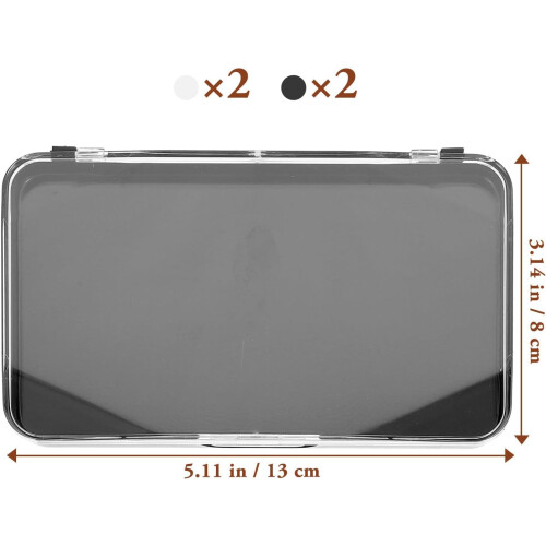 4pcs False Eyelash Storage Box Set, Lash Display Holder Case with Lid 1