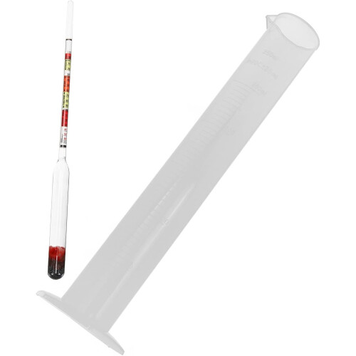 3sets Triple Scale Alcohol Hydrometer Test Jar for Wine Making Supplies 1