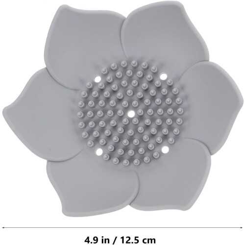 Porta sapone in silicone, facile da pulire, 4 pezzi con design di drenaggio 1