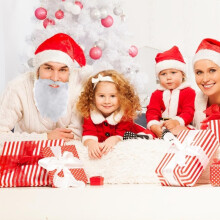 4 ks bielej dlhej falošnej brady Santa Claus na vianočnú párty, doplnky pre kostým Santa Clausa