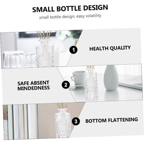 4 st glasflaskor för aromaterapi, parfymdiffusor, 150 ml, enkelt glasmaterial 2