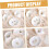 3pcs White Plaster Moon Shell Jewelry Trays Small Decorative Display Plates 4