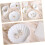 3pcs White Plaster Moon Shell Jewelry Trays Small Decorative Display Plates 5