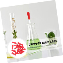 50pcs Eye Dropper Pipettes Dropper Bulb Caps Replacement Caps for Glass Pipettes Bulb Tips