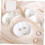 3pcs White Plaster Moon Shell Jewelry Trays Small Decorative Display Plates 8