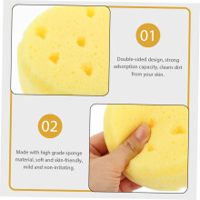 Éponge de bain, luffa de douche, lot de 4, ronde, douce et exfoliante, pour un nettoyage en douceur, indispensable pour la douche.