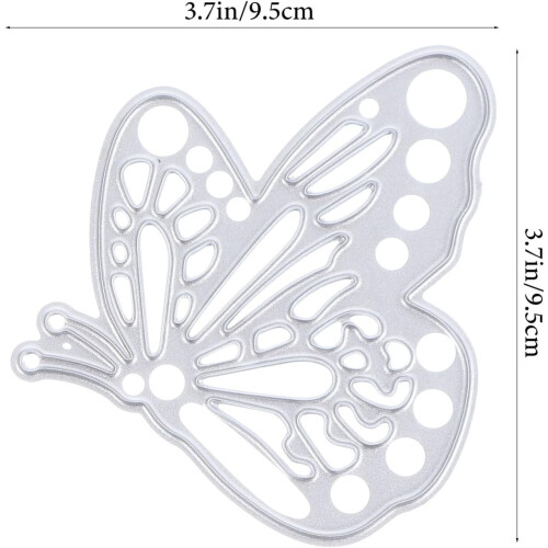 4 matrices de découpe décoratives en forme de papillons, en acier au carbone. 1