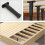 Adjustable Height Bed Frame Support Legs 4pcs with T-Shaped Design Heavy Duty Pp Material Bed Frame Replacement Parts 5