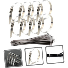 30pcs Stainless Steel Cable Ties Locking Metal Multi-purpose Wrap Zip Ties