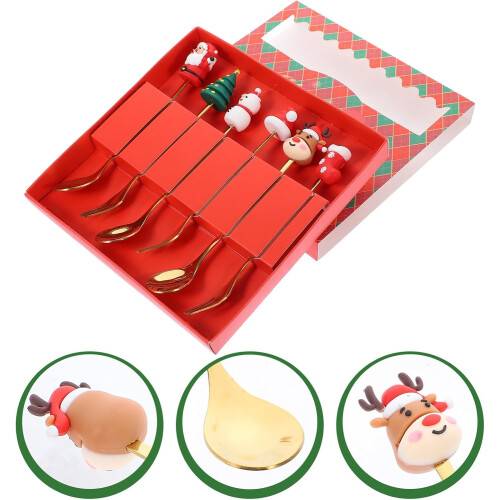 Kit de cuillères et fourchettes à dessert de Noël - Décorations de Noël 2