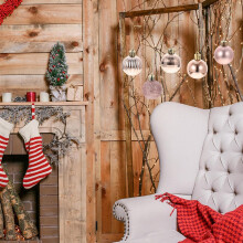 36 kleine rosa Hängekugeln als Christbaumschmuck, wiederverwendbare PVC-Partydekoration