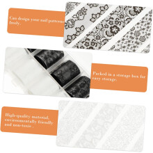 Nagelstickers voor dames, 30 rollen, kantmotief, hemelse manicure stickers, nagelstickers, doe-het-zelf nageldecoratieset