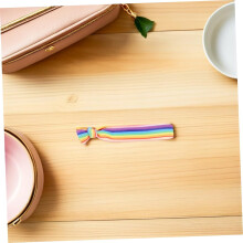50 stuks regenboogkleurige geknoopte armbandjes, elastische haarelastiekjes voor jongens en meisjes.