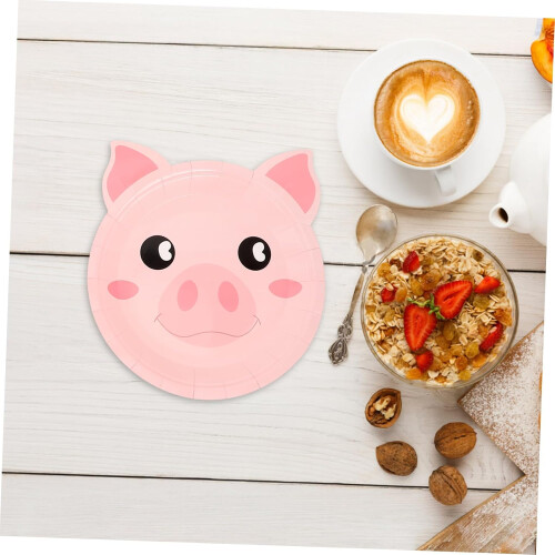 Placas de papel animal de fazenda 50pcs 7 polegadas descartáveis espessadas placas decorativas