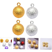 4er-Set hübsche Glockenanhänger zum Selbermachen von Halsketten, Bastelbedarf für Weihnachtsdekorationen, mattiertes Finish