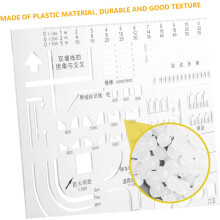 Lot de 3 pochoirs géométriques pour dessin technique, outil de dessin en plastique, fournitures d'architecture