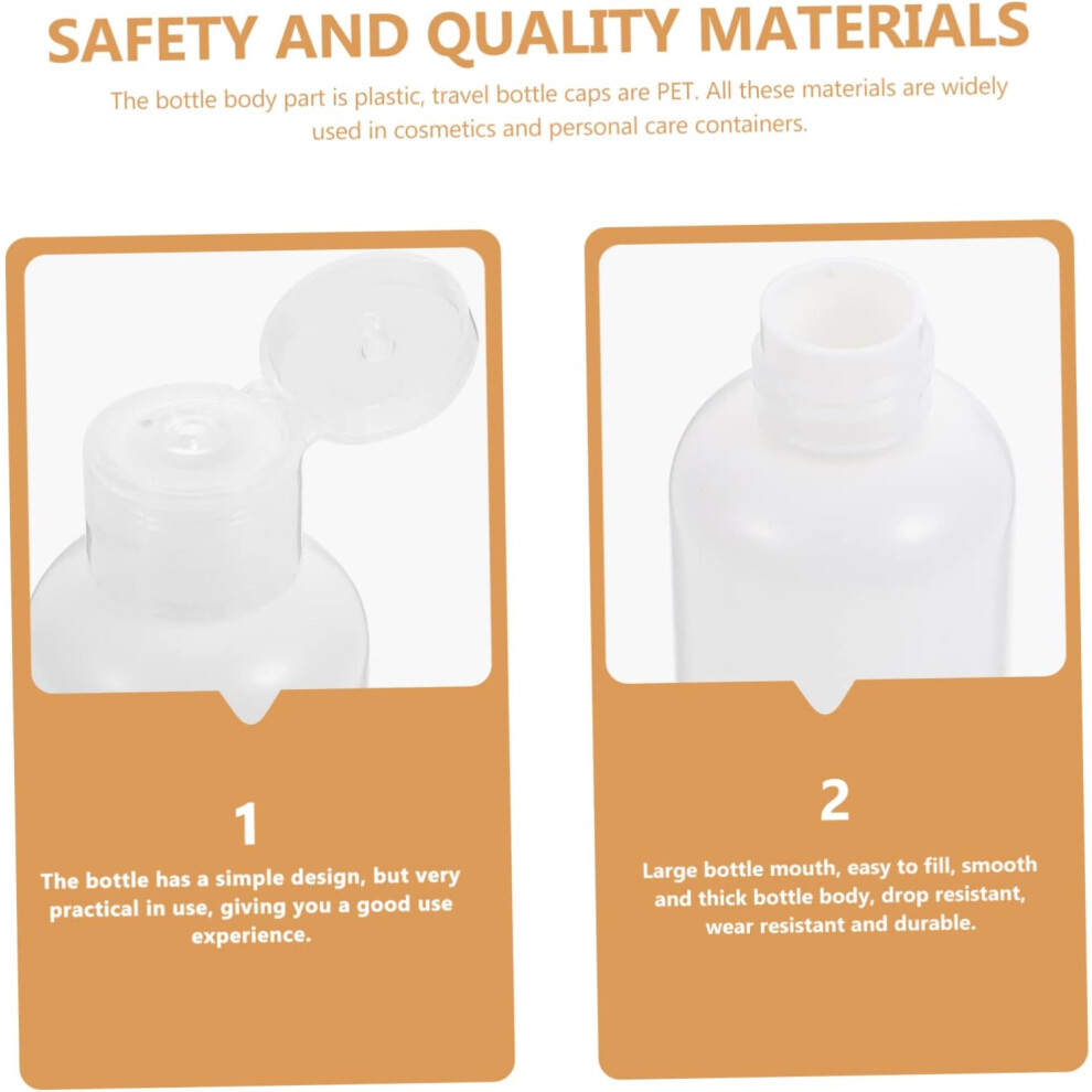 Hkhbjs 50Pcs 100Ml Plastic Flip-Top Lotion Dispenser Bottles, Refillable Empty Travel Containers