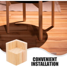 4 stuks vierkante houten meubelpoten voor bedden en tafels. Eenvoudige installatie en stevig ontwerp.