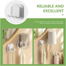 Porte-brosse à dents mural (3 pièces), porte-accessoires de salle de bain, porte-gobelet pour gargarisme