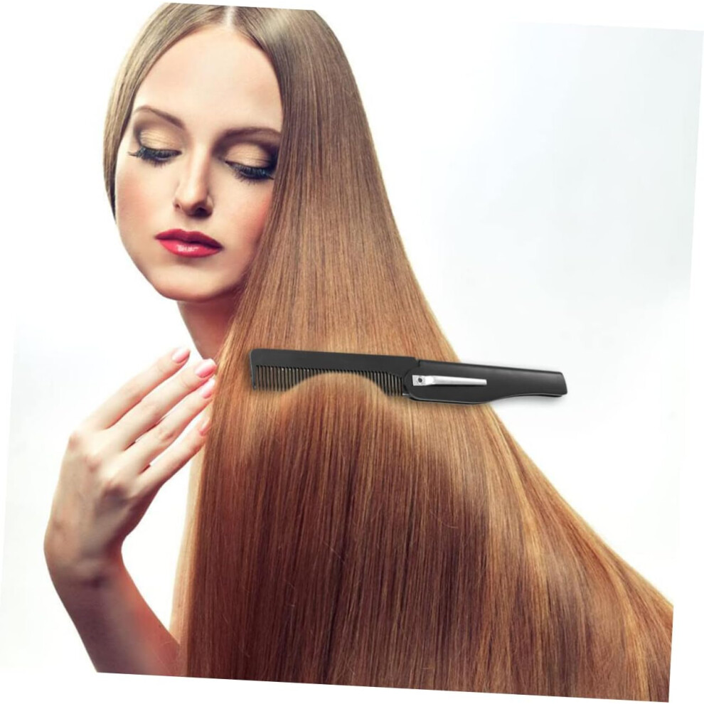 Hkhbjs Portable Foldable Ox Horn Hair Comb Set 3Pcs Black Massage Styling Tool