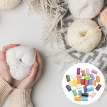 30-Color Precut Embroidery Yarn Set for DIY Carpet and Crochet, Thick Soft Wool Yarn for Handcrafts