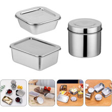 3er-Set praktische Lunchboxen, Aufbewahrungsboxen, kleine Lunchboxen, Edelstahl, chemikalienfrei