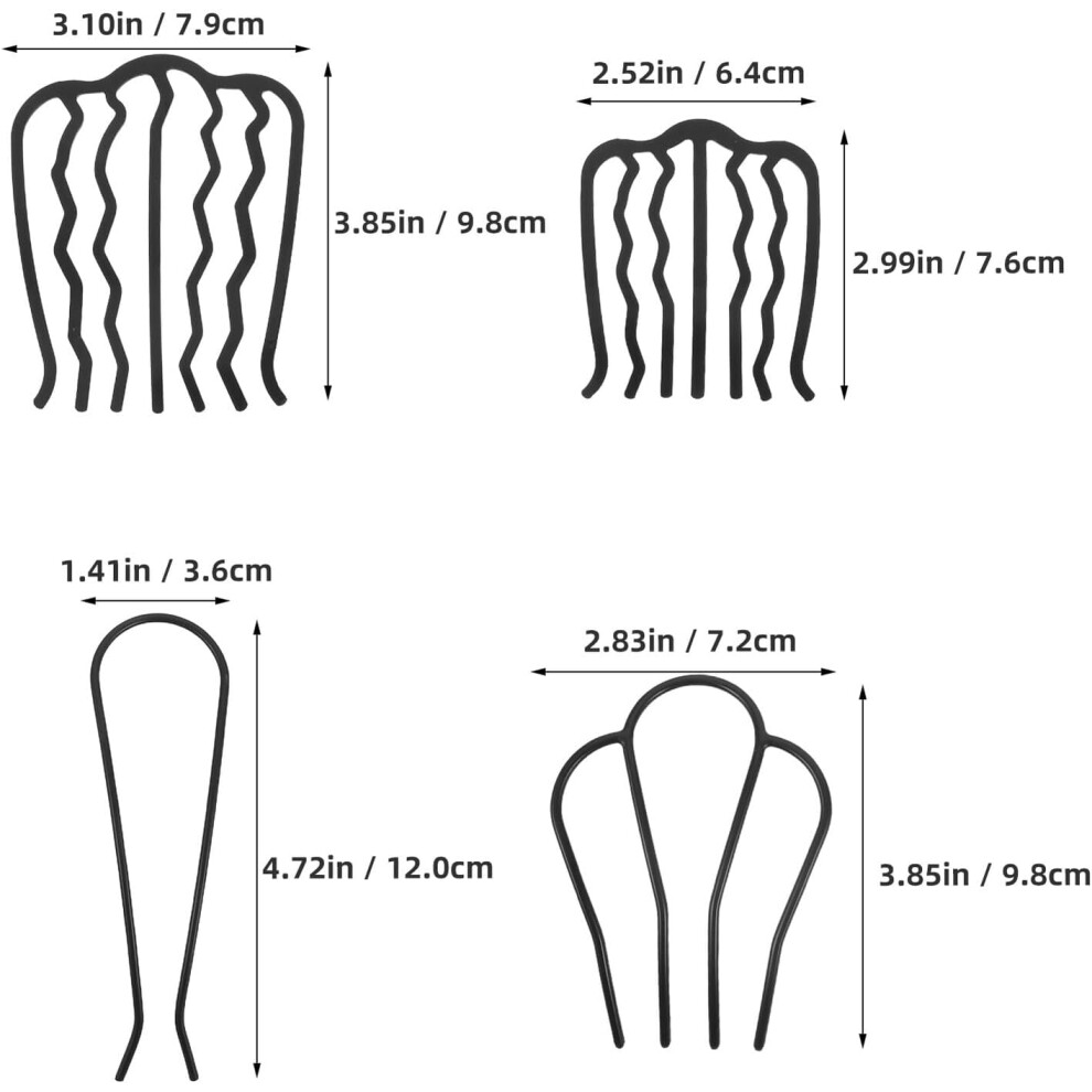 Hkhbjs 12Pcs Metal Hair Accessory Hair Fork Clip Pick Comb French Twist Accessories For Updo Bun Teasing Comb Included