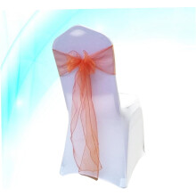 30pcs Bowknot projetado cadeira fita cadeira tampa em cetim sólido para casamento hotel banquete festa decoração