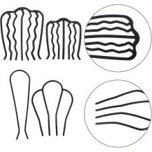 12-teiliges Set aus Metall-Haaraccessoires: Haargabel, Haarspange, Kamm, French-Twist-Zubehör für Hochsteckfrisuren, Dutt und Toupierkamm inklusive
