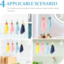 4 asciugamani in pile di corallo, morbidi, assorbenti, multifunzione, da appendere, ideali per la cucina e per la casa, delicati sulla pelle.