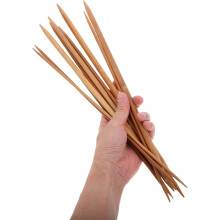 36 agujas de tejer de bambú de doble punta, largas, para calcetines, manualidades de bambú.
