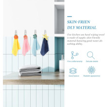 Lot de 4 serviettes de toilette en polaire corail souple et absorbante, à suspendre, multifonctions, douces pour la peau, pour la maison