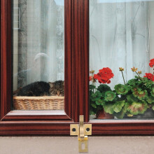4 Sets Door Elbow Latch Window Safety Locks Brass Extra Heavy Duty Easy to Install