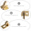4 set di chiusure di sicurezza per porte e finestre, in ottone, extra resistenti, facili da installare. 1