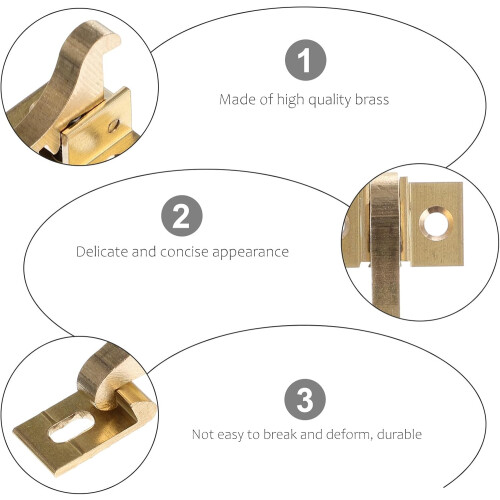 4 set di chiusure di sicurezza per porte e finestre, in ottone, extra resistenti, facili da installare.