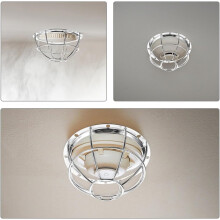 4 cages de protection pour têtes de sprinklers avec base argentée, 106-132 mm