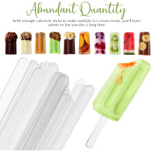 30 st akryl hantverkspinnar design bekvämt grepp kakpinnar för DIY glassdesserter