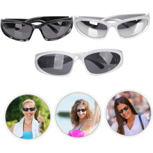 Lot de 3 lunettes de soleil de soirée pour femmes, style léger et polyvalent, idéales pour l'été.