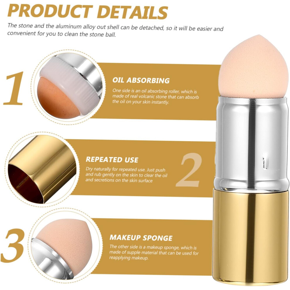 Hkhbjs 4Pcs Oil Absorption Volcanic Roller Stone For Facial Massage Skin Care Volcanic Stone Rolling Function