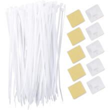 Lot de 3 supports adhésifs multi-usages pour serre-câbles, fixations autocollantes pour clips de câbles