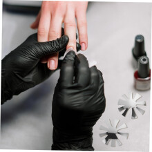 3-delige set professionele nagelkunst- en manicure-sjablonen van staal voor nageltrimmers en -tabellen voor thuisgebruik