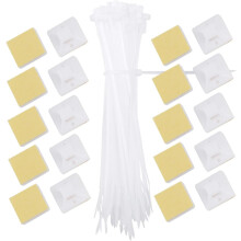 3pcs Multi-Purpose Zip Tie Adhesive Mounts Self Adhesive Cable Tie Holders for Cable Clips