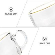 3er-Set Trinkgläser aus Glas für Wasser, Milch und Kaffee, hitzebeständig bis 100 Grad, komfortabel
